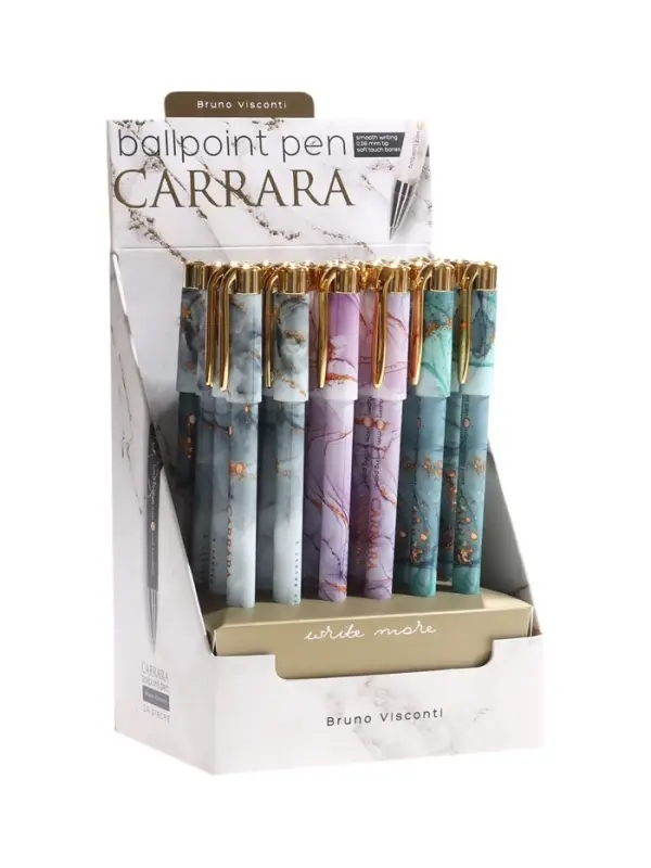 Ручка шариковая BrunoVisconti. Carrara.Bright 0.38 мм, стержень синий, МИКС