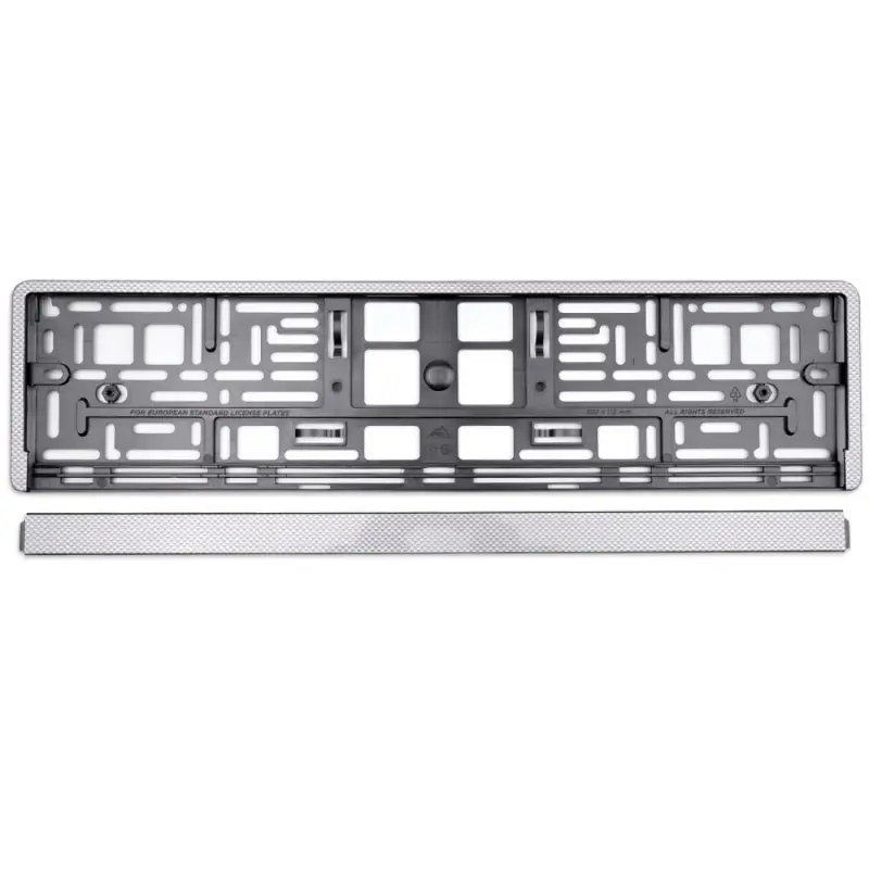 Рамка под номерной знак "карбон (светлый)" AVS RN-05