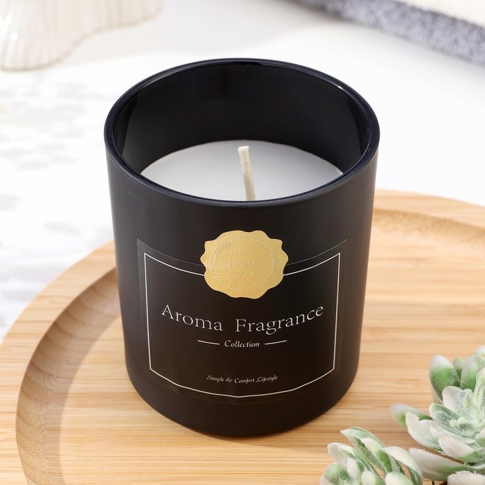 Свеча ароматическая в стакане  Свеча ароматическая в стакане "Aroma candle", 7х8 см, ванильный