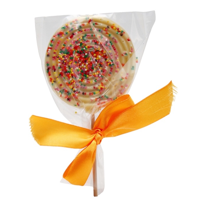 Белый шоколад с посыпкой Белый шоколад с посыпкой "Леденец на палочке", 30 г