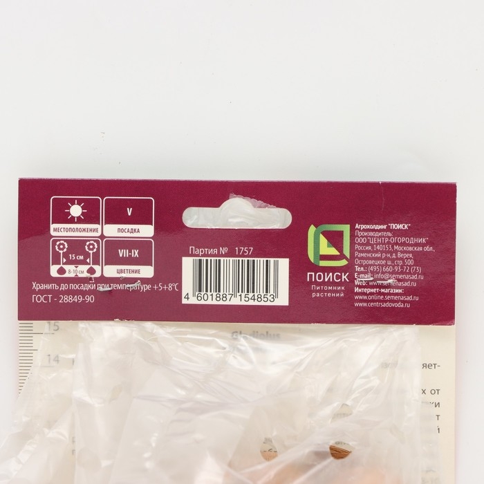 Гладиолус крупноцветковый «Питер Пирс », луковица цветов в пакете с перфорацией, р-р 10/12, 10 шт.