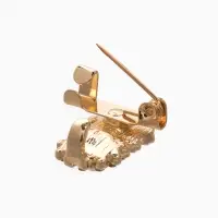 Зажим для кардигана "Ажур", астра, цвет белый в золоте Зажим для кардигана "Ажур", астра, цвет белый в золоте