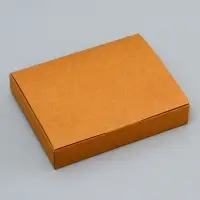 Коробка для 12 конфет, крафт с откидной крышкой, 19&times;15&times;3.5 см