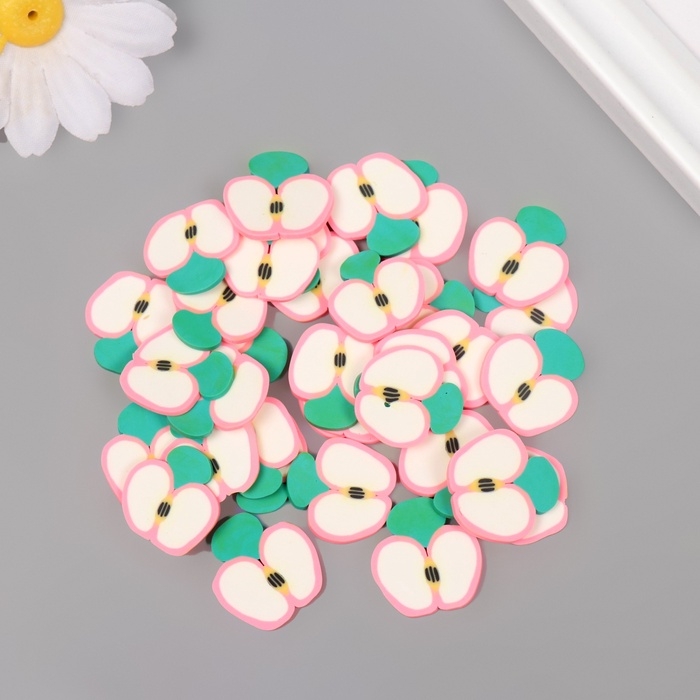 Декор для творчества PVC Декор для творчества PVC "Яблочки розовые в разрезе" набор 20 гр 0,3х1,9х1,9 см