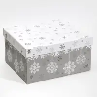 Коробка подарочная новогодняя складная Let it snow, 31&times;25.5&times;16 см, Новый год