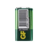 Батарейка солевая GP Greencell Extra Heavy Duty, 6F22-1S, 9 В, крона, спайка, 1 шт.