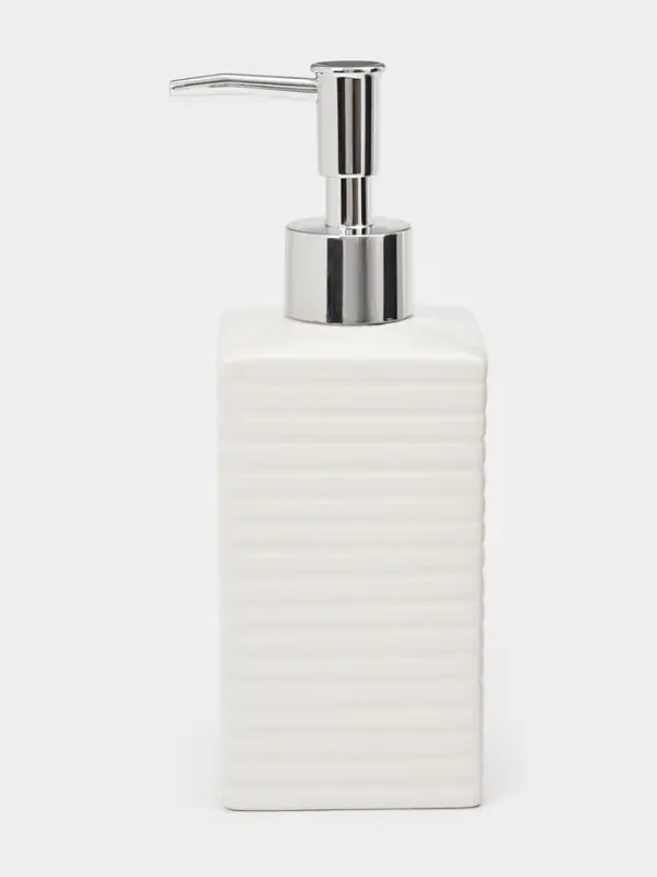 Набор для ванной "Альба" 4 предмета (дозатор, 2 стакана, мыльница), цвет белый