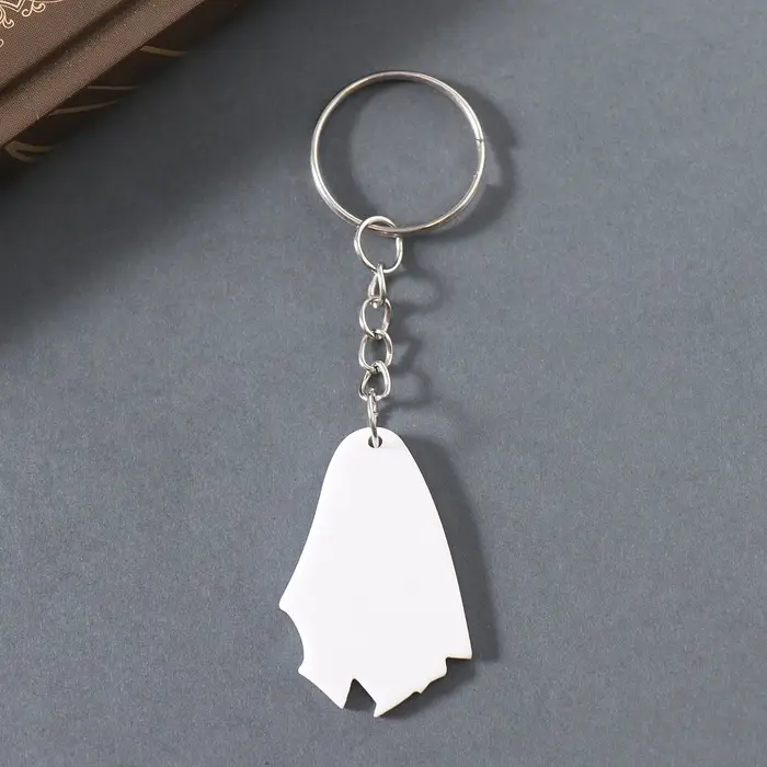 Брелок акрил "Привидение с сердечками" 3,7х2,6х0,2 см