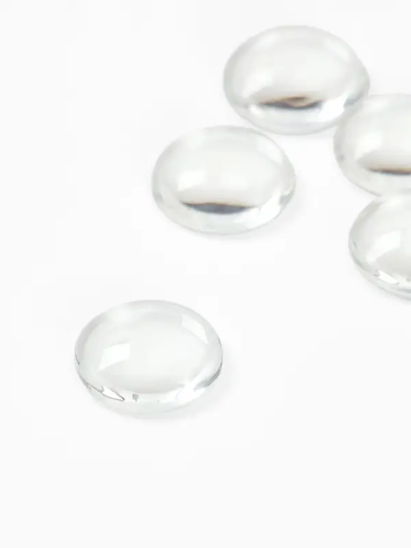 Кабошон стекло, круг 14 мм (набор 5 шт.), прозрачный