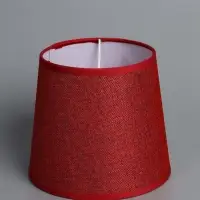 Абажур BayerLux &laquo;Кантри. Рогожка&raquo;, E27 или E14, бордовый, 18&times;18&times;15.5 см