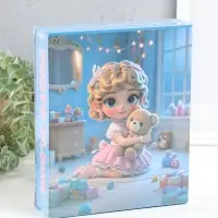 Фотоальбом на 80 фото 10х15 см "Малышка в розовом платье, с мишкой" в коробке 5х19х22,8 см   1096272