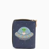 Кошелёк на молнии Выбражулька &laquo;Космос&raquo;, 8.5&times;2.5&times;10.5 см, детский, синий