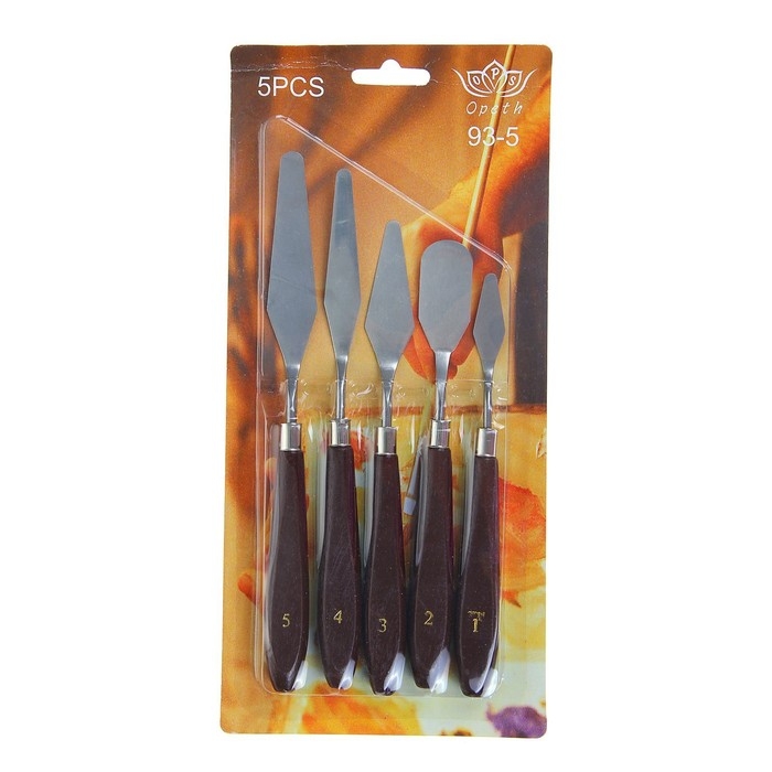 Набор мастихинов для художника, 5 предметов (1, 2, 3, 4, 5) Набор мастихинов для художника, 5 предметов (1, 2, 3, 4, 5)