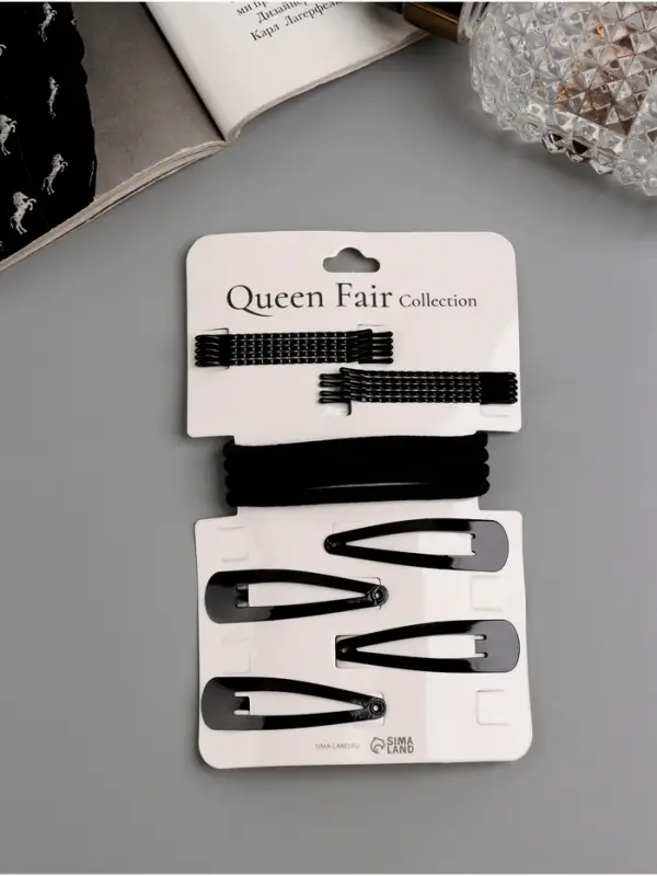 Набор для волос QF «Простой», набор 18 шт., чёрный Набор для волос QF «Простой», набор 18 шт., чёрный