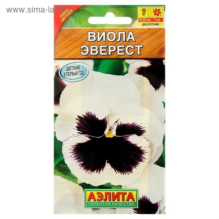 Семена цветов Виола  Семена цветов Виола "Эверест", Дв, 0,1 г