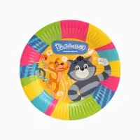 Тарелка одноразовая «Простоквашино» 18 см, набор 10 шт, Союзмультфильм Тарелка одноразовая «Простоквашино» 18 см, набор 10 шт, Союзмультфильм