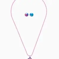 Набор детских украшений &laquo;Выбражулька. Хвост русалки&raquo;, 2 предмета: кулон, пусеты, разноцветный