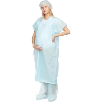 Рубашка н/с д/рожениц 110см голубой пл.42 р.52-54  Гекса