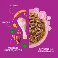 Влажный корм Whiskas для котят, рагу курица, 75 г