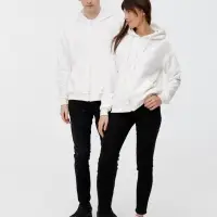 Толстовка унисекс оверсайз на молнии Zippy Terry, белая, размер XL/XXL