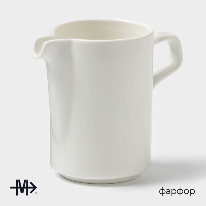 Молочник Magistro Modern, 250 мл, 12,5×7×10,5 см, фарфор, белый Молочник Magistro Modern, 250 мл, 12,5×7×10,5 см, фарфор, белый