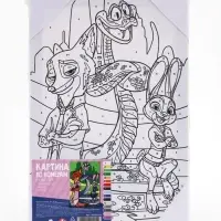 Картина по номерам для детей &laquo;Зверополис&raquo; 20&times;30 см