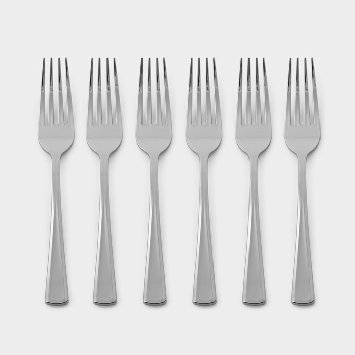 Вилка пластиковая одноразовая, 19 см, цвет металлик, 6 шт/уп Вилка пластиковая одноразовая, 19 см, цвет металлик, 6 шт/уп