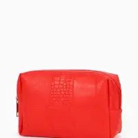 Косметичка дор Одноцвет, 16*5*10, отдел на молнии, красный