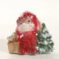 Свеча новогодняя "Овечка с ёлочкой" 7,5х5,5х7,5 см, бордовый