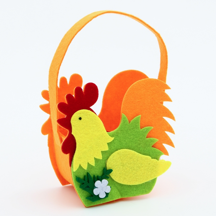 Пасхальный декор корзинка «Петушок» 6 × 13 × 20 см Пасхальный декор корзинка «Петушок» 6 × 13 × 20 см