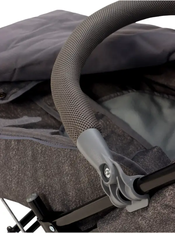 Санки - коляска Nika Kids &laquo;Наши детки 6&raquo;, чехол для ног, муфта, сумка, принт с ламой, серый