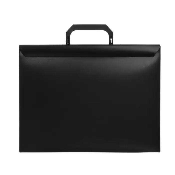 Папка-портфель А4 Calligrata, 1 отделение, 700 мкм, песок, чёрная