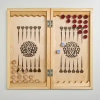 Настольная игра нарды TAKE IT EASY, деревянные большие, 30&times;30 см, кубик 2 шт.