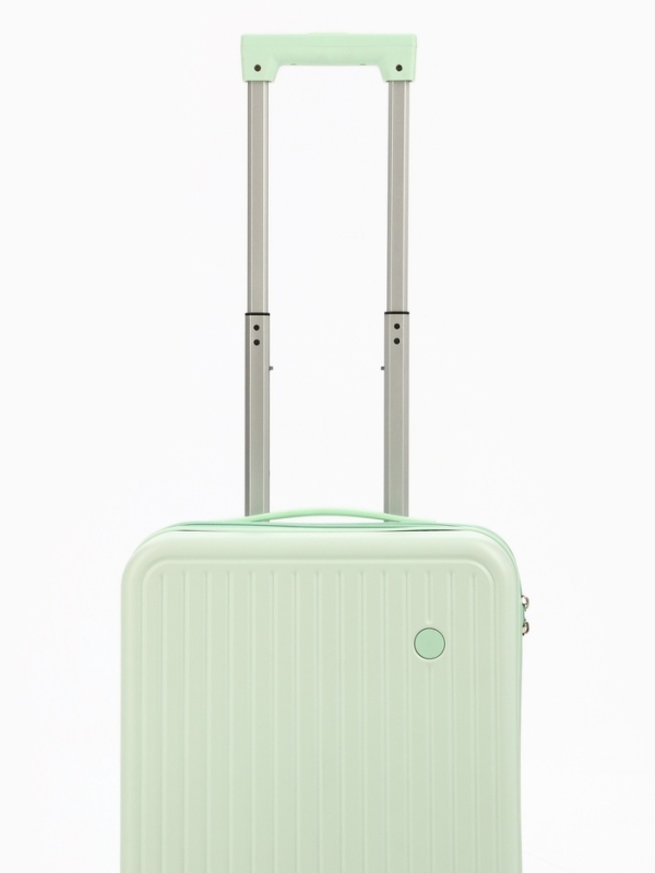 Чемодан 20 Чемодан 20", PС, 34*22*56, отд на молнии, код замок, 4 колеса, св. зеленый