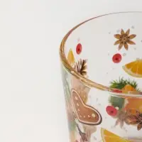 Стаканы новогодние &laquo;Со вкусом праздника&raquo;, 250 мл, набор 3 шт., стекло, прозрачные