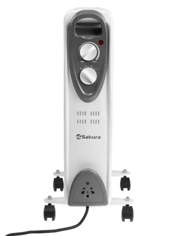 Обогреватель масляный Sakura SA-0329WG, 2000 Вт, до 20 м&sup2;, 9 секций, механический, 3 режима