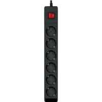 Сетевой фильтр SVEN Optima 5,0 м (5м/6р с защит шторки) черный(SV-021030)