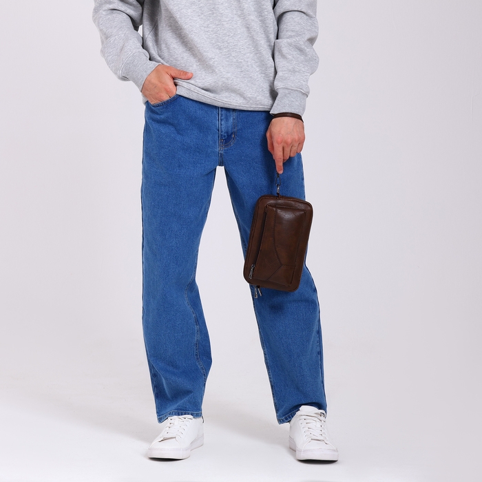 Сумка мужская через плечо, искусственная кожа, цвет коричневый Сумка мужская через плечо, искусственная кожа, цвет коричневый