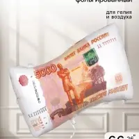 Воздушный шар фольгированный 26" &laquo;Денежная купюра, 5000 рублей&raquo;