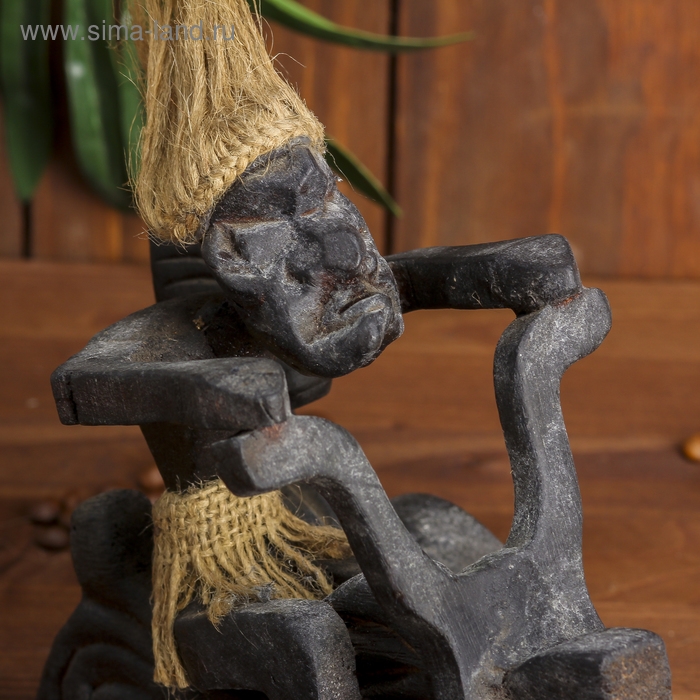 Сувенир «Абориген на мотоцикле», 20 см, дерево, МИКС Сувенир «Абориген на мотоцикле», 20 см, дерево, МИКС