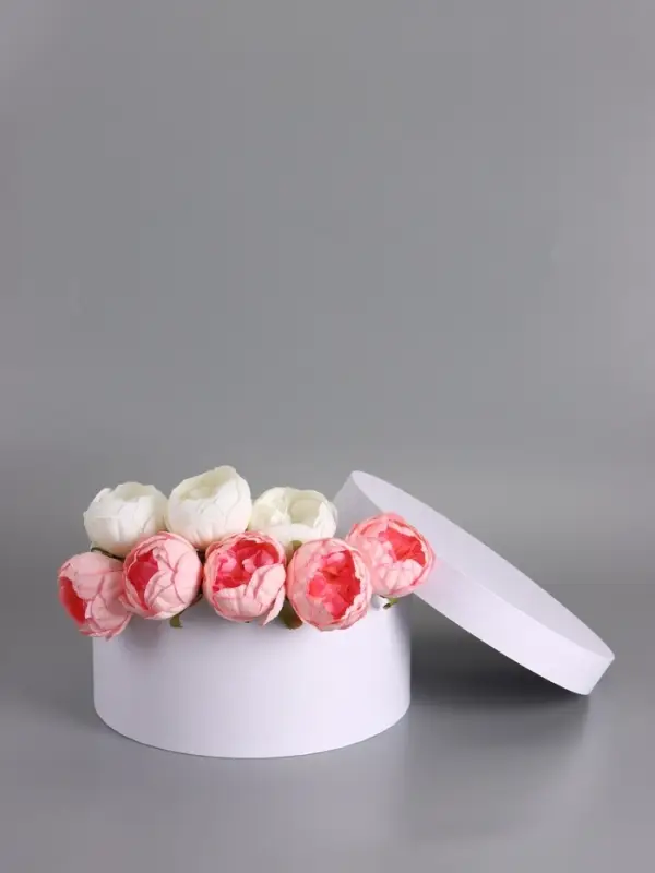 Коробка круглая белая, 30 х 15 см