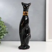 Фигурка керамика &laquo;Кошка египетская, чёрная&raquo;, 21&times;5.5&times;6 см