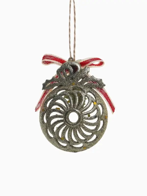 Ёлочная игрушка &laquo;Шар ажурный&raquo; 8&times;10 см, золото