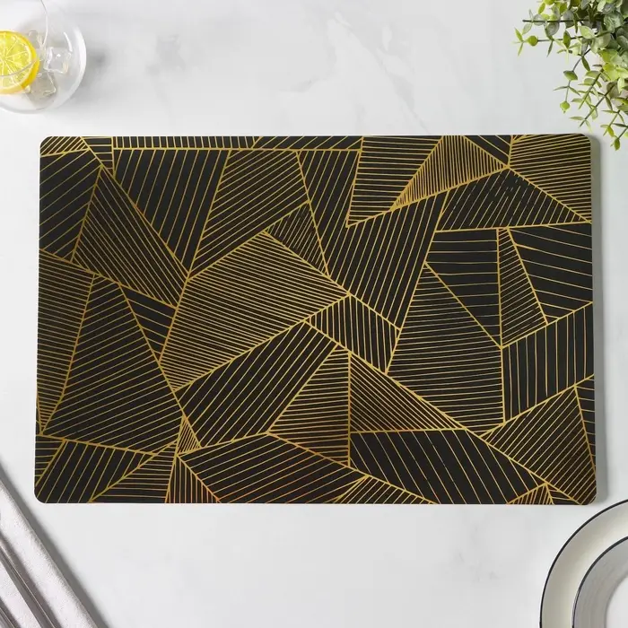 Салфетки сервировочные на стол Magistro, 4 шт., 45&times;30 см, чёрные