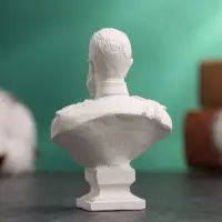 Бюст &laquo;Император Александр III&raquo;, фигурка гипс, белый, 4.5&times;2.5&times;6.5 см