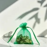 Набор мешочков подарочных 100шт. , 7*9 см, цвет тёмно-зелёный (1716477)