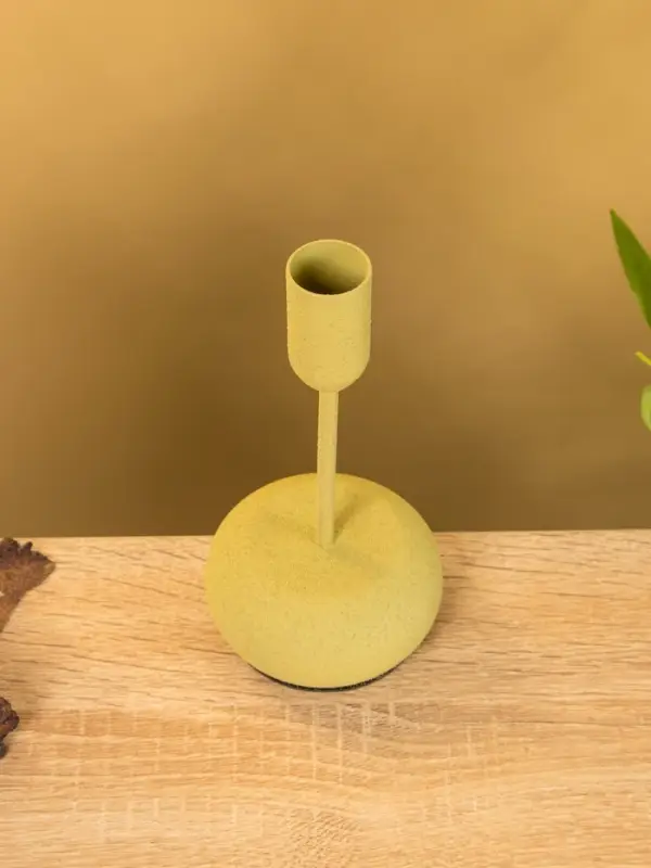 Подсвечник на 1 свечу текстурный  Подсвечник на 1 свечу текстурный "Оливковый" 8х8х15,5 см