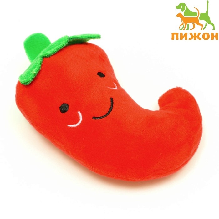 Игрушка для собак «Перец чили» с пищалкой, 11 см, красная Игрушка для собак «Перец чили» с пищалкой, 11 см, красная