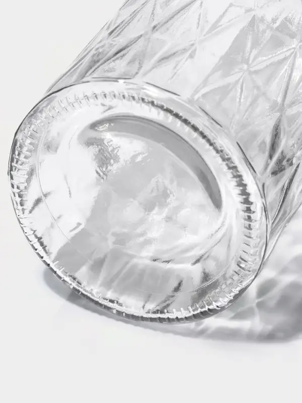 Бутыль для соусов и масла &laquo;Ромб&raquo;, 1 л, 9.5&times;25.5 см, с металлической крышкой, стекло