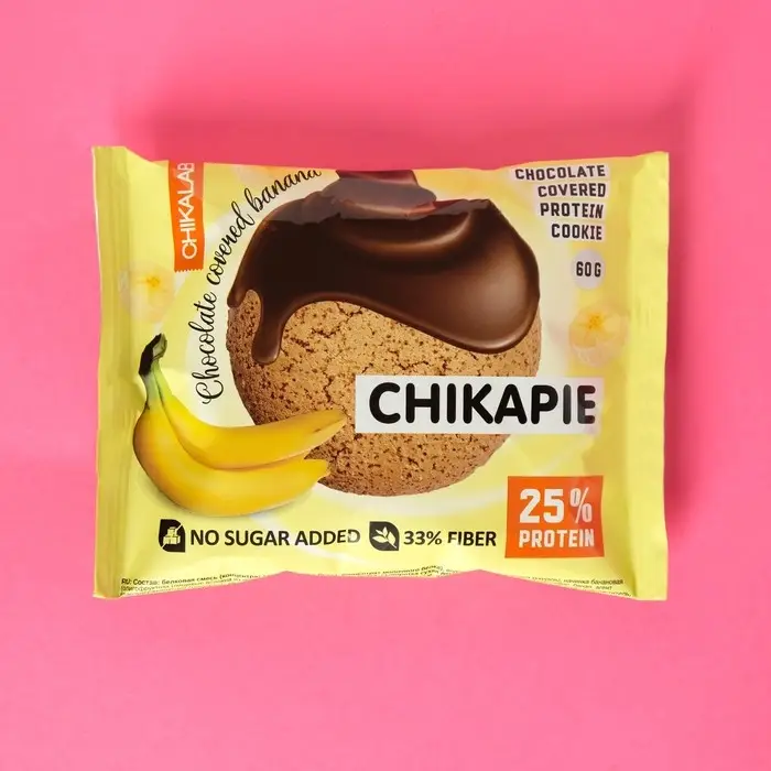 Печенье с начинкой CHIKALAB Банан в шоколаде, спортивное питание, 60 г Печенье с начинкой CHIKALAB Банан в шоколаде, спортивное питание, 60 г